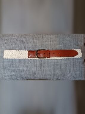 J.Crew Leather and Cotton Weaved Belt 34